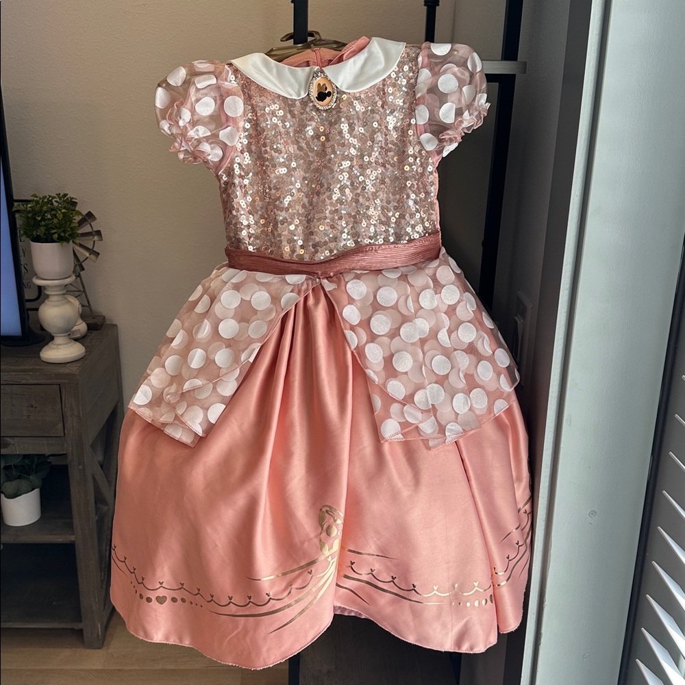 Minni Mouse rose gold Polka Dot Sequin Dress